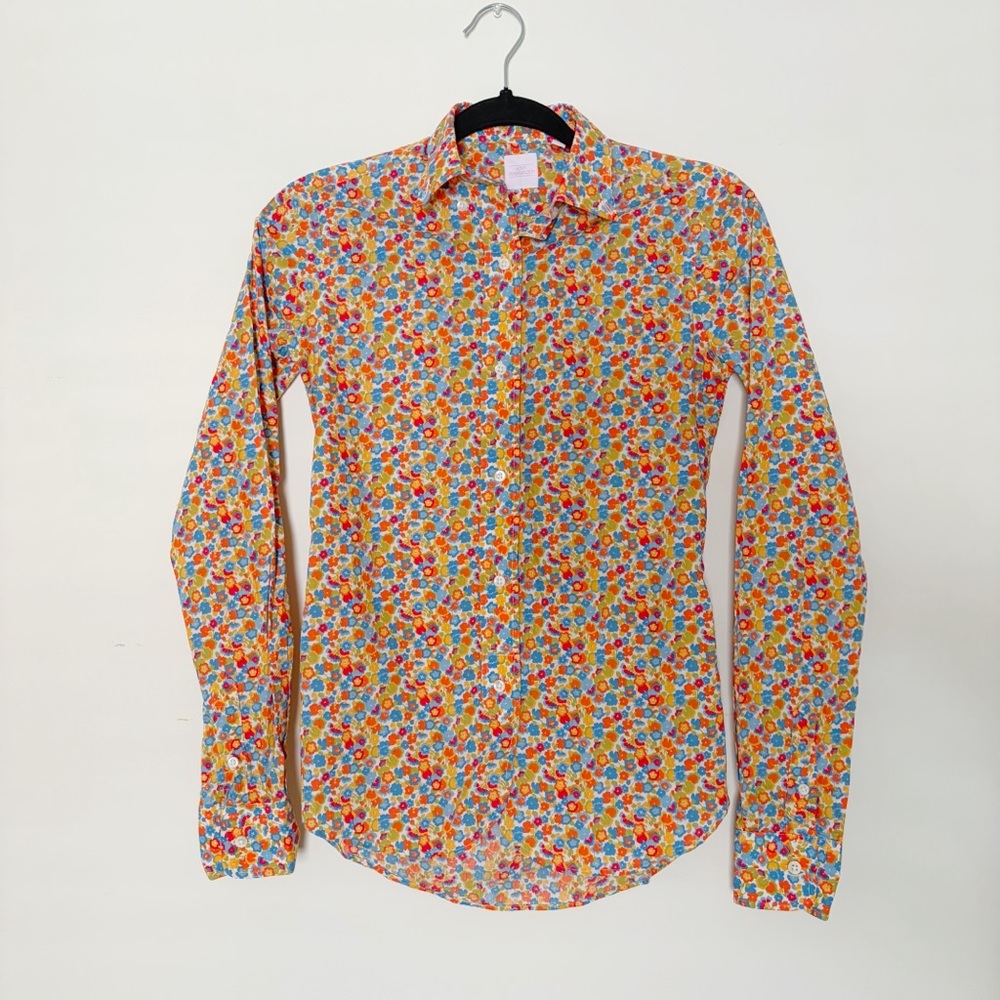 Ann Mashburn Floral Flower Button Down Collared Long Sleeve Western Shirt